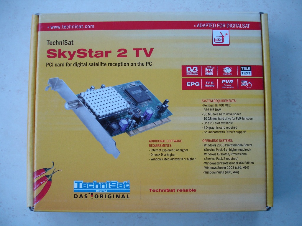 TechniSat SkyStar 2 TV Nagrywarka MPEG2  DVB-S PCI