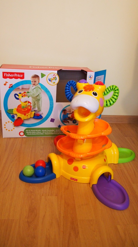GRAJĄCA PIŁECZKOWA ZJEŻDŻALNIA ŻYRAFA FISHER PRICE