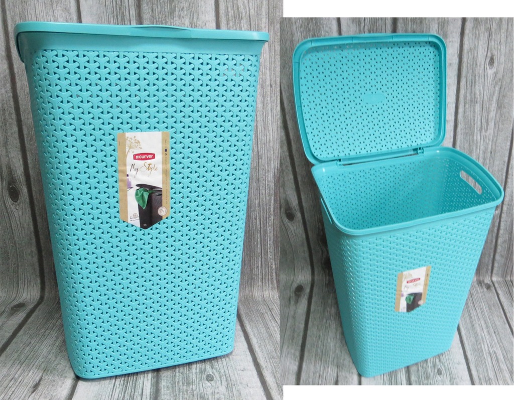 Kosz na bieliznę My Style TURKUSOWY 55L Curver