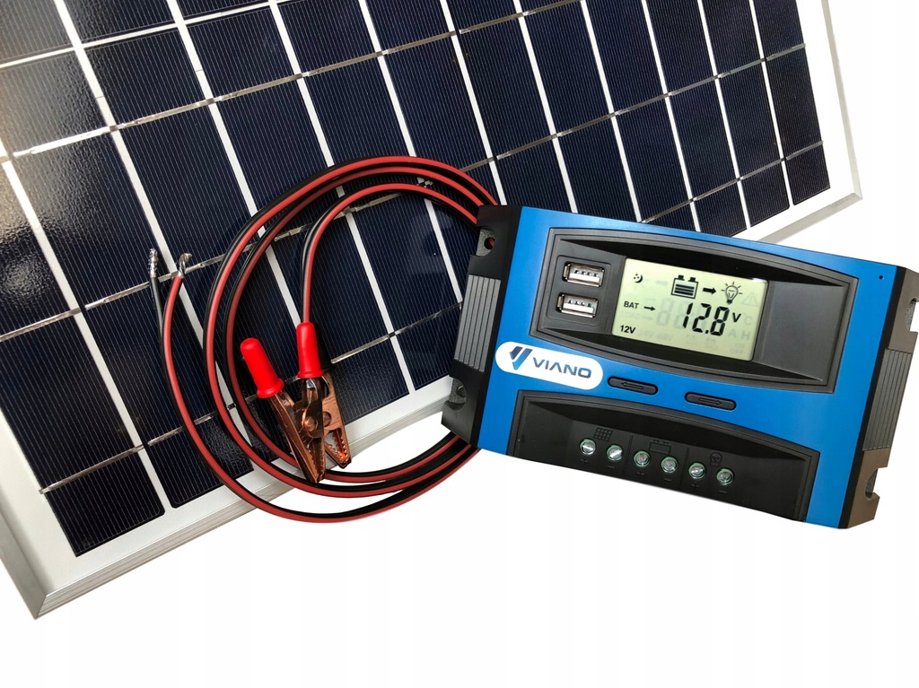 PANEL SOLARNY BATERIA SŁONECZNA 60W 12V REGULATOR