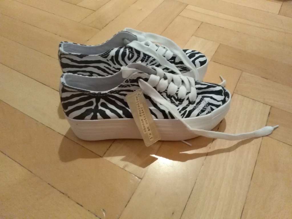 trampki outsider sixtyseven 37 zebra platforma