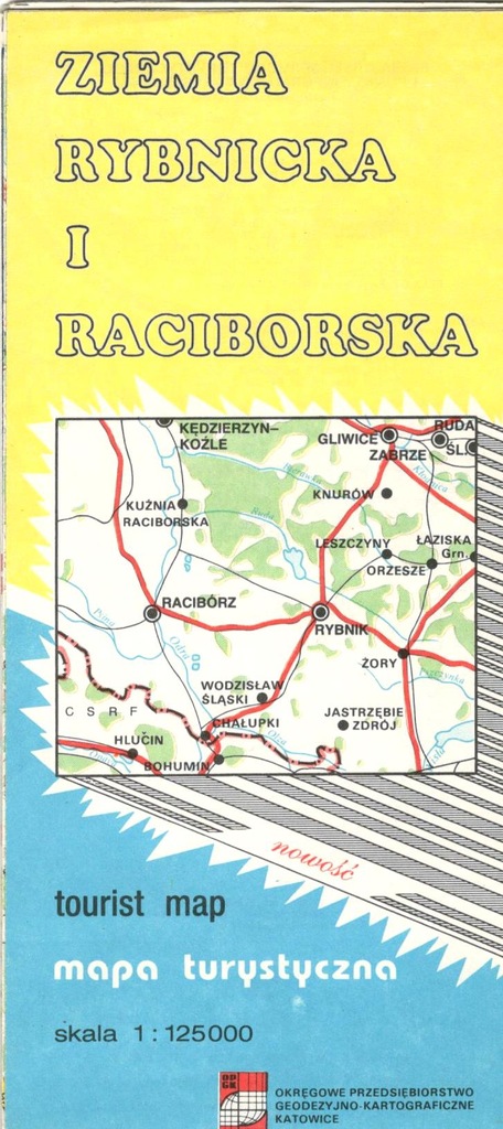 ZIEMIA RYBNICKA I RACIBORSKA - mapa turystyczna
