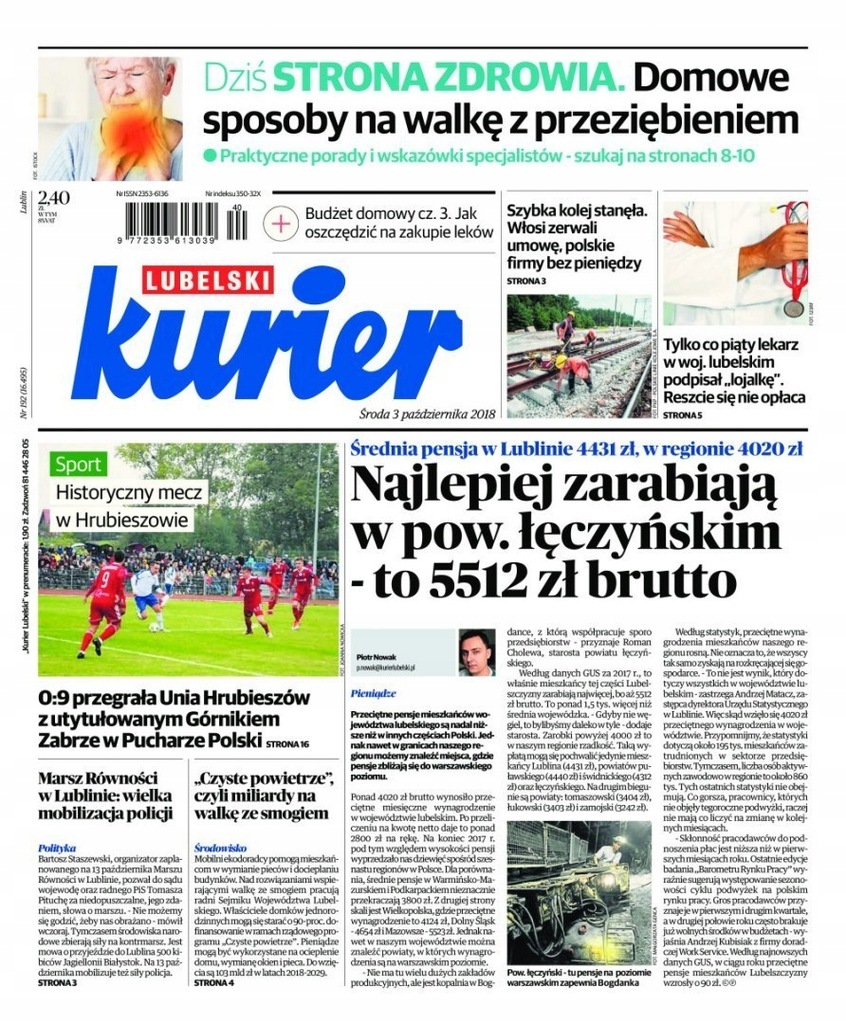 Kurier Lubelski 192 2018 Eprasa Pdf 7648990198 Oficjalne Archiwum Allegro