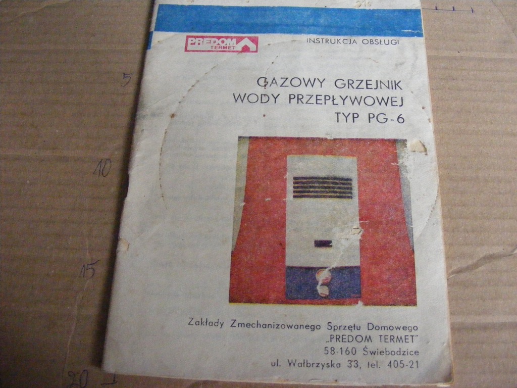 Instrukcja obsługi GGWP Typ PG 6 PREDOM TERMET