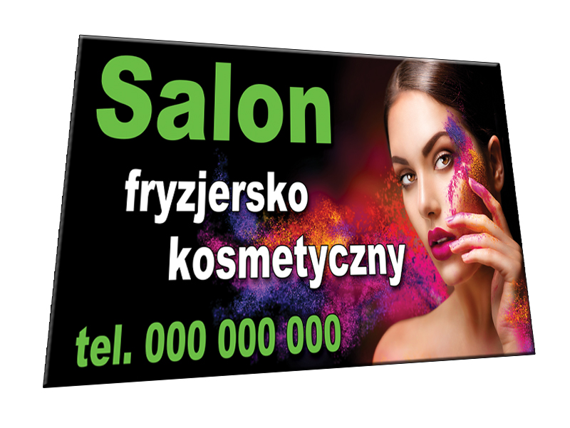 BANER 2,4x1,2m SALON FRYZJERSKO KOSMETYCZNY uroda