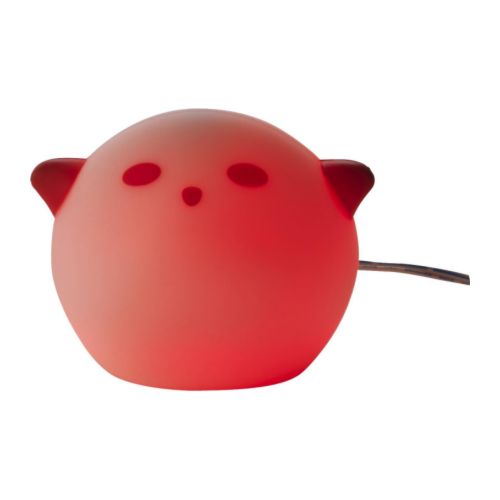 IKEA SPOKA Lampka nocna LED Zwierzę biały/czerwony