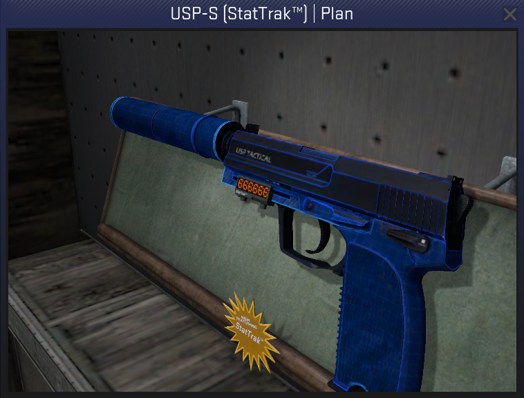 USP-S PLAN BLUEPRINT STATTRAK CS GO skin