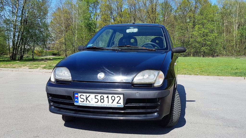 Fiat Seicento 1.1 Go! 2002, czarny, 1-szy właś.
