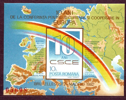 Rumunia 1982, OBWE, Polska, cięty **