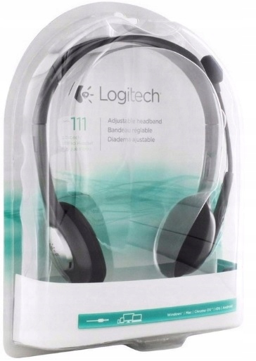 Słuchawki Logitech H111 z mikrofonem mikrofon -40%