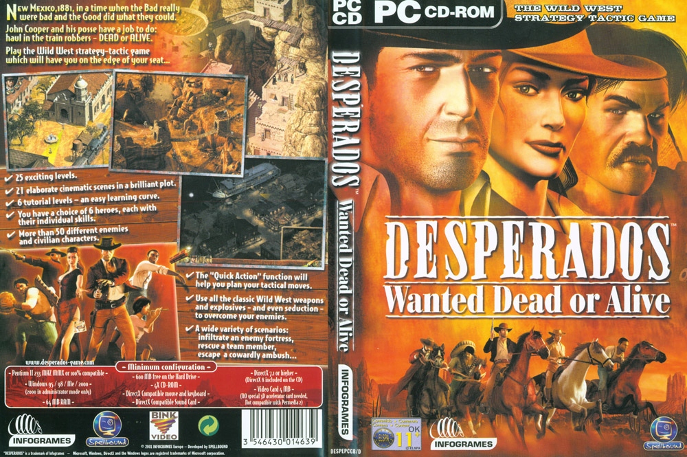 DESPERADOS: WANTED DEAD OR ALIVE PC BOX 2001 ENG