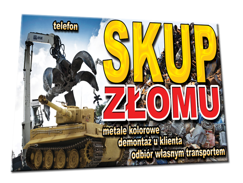 BANER SKUP ZŁOMU 3,5x1,5 SKŁAD OPAŁU WĘGIEL groszk