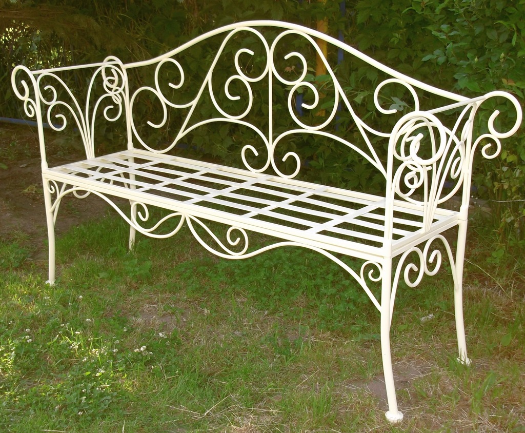 ŁAWKA ogrodowa XXL kuta metalowa SOFA metplast