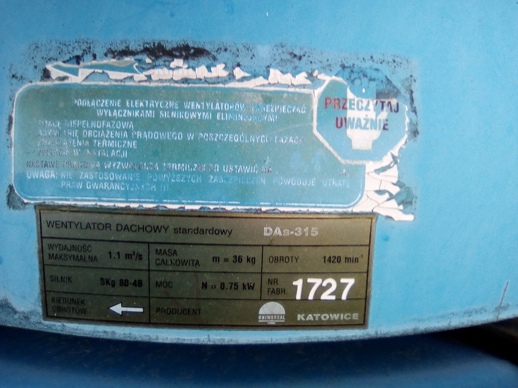 Wentylator Dachowy Uniwersal DAS 315