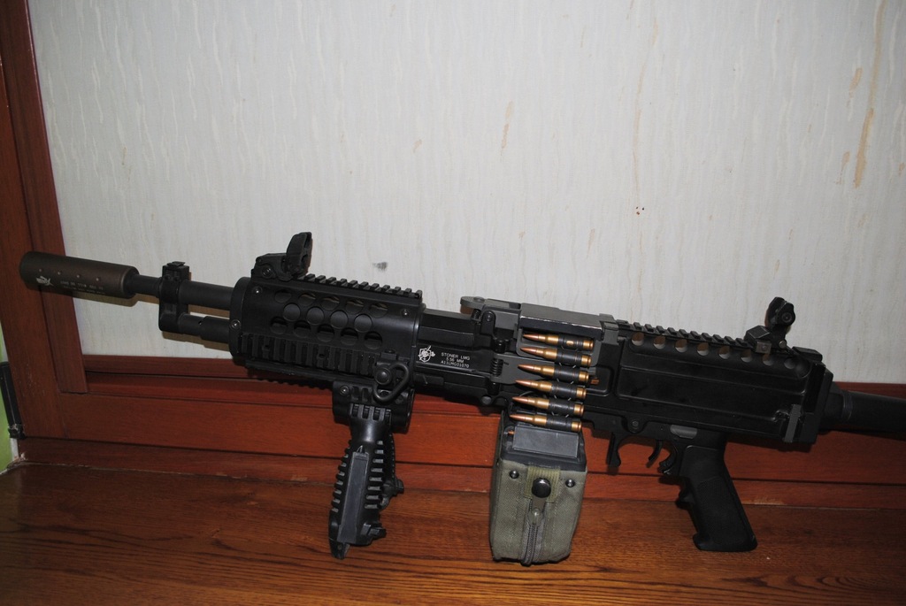 Stoner LMG Ares replika ASG RKM - tuning, 2w1.