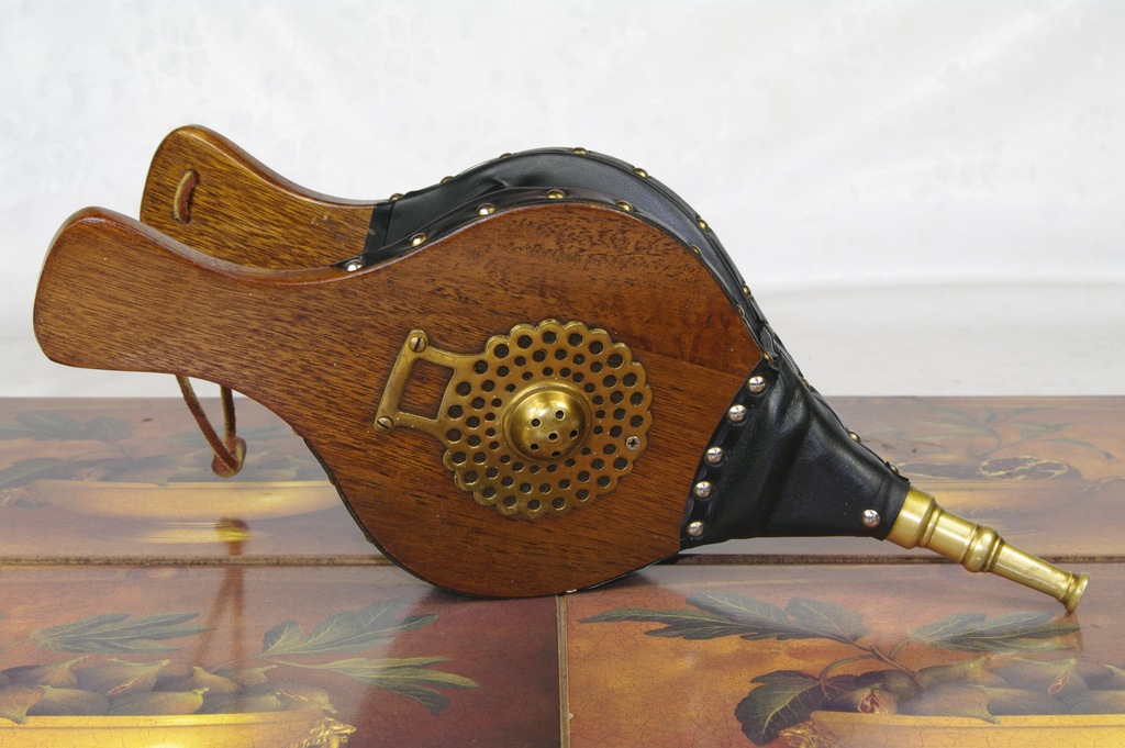 Stylowy angielski miech do grilla,kominka,pieca