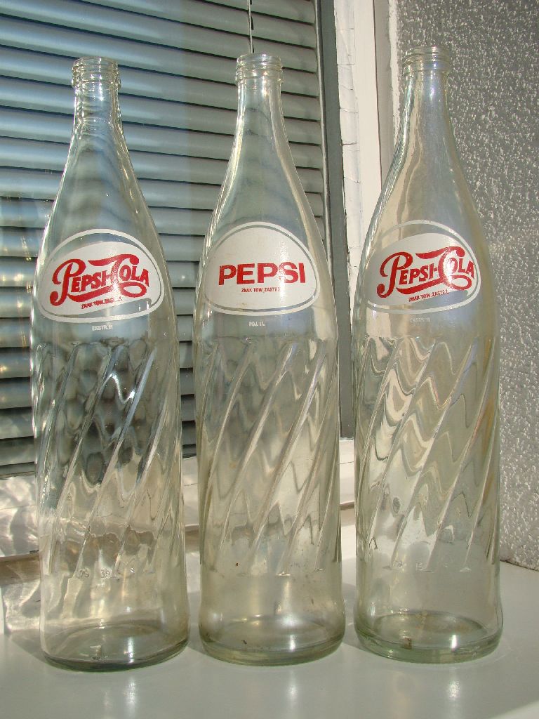 PEPSI-COLA - butelka 1 l - POLSKA - 80-te