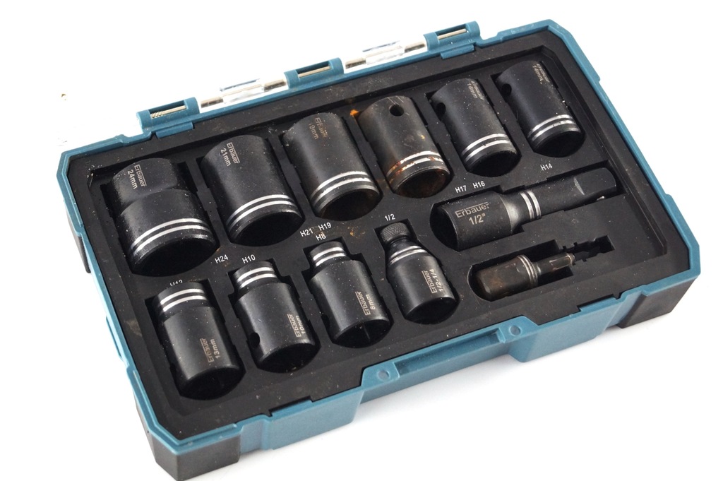 ERBAUER Nasadki Udarowe do Klucza 1/2 8-24mm