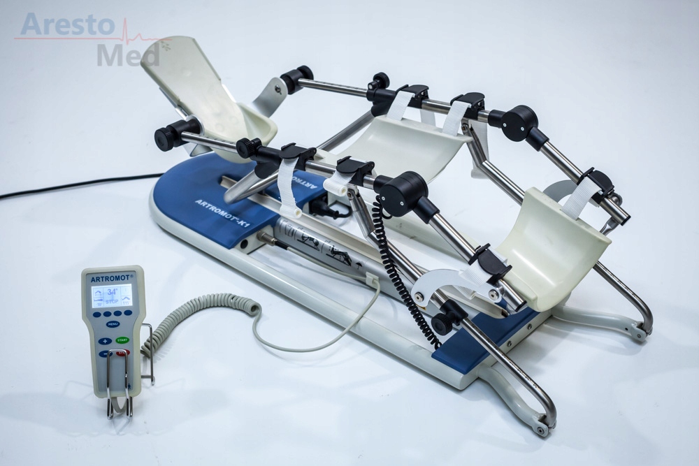 Szyna rehabilitacyjna CPM ARTROMOT K1 ćwiczenia bi