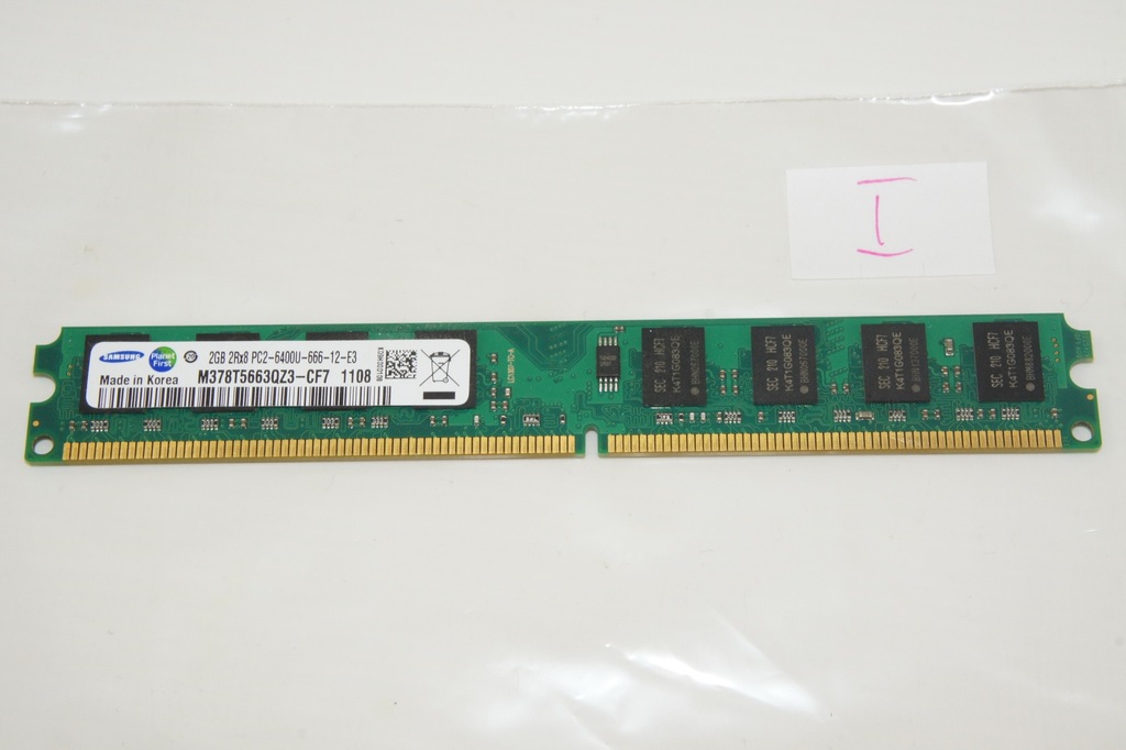Pamięć 2GB DDR2 Samsung 2Rx8 PC2 6400U 666 (1)