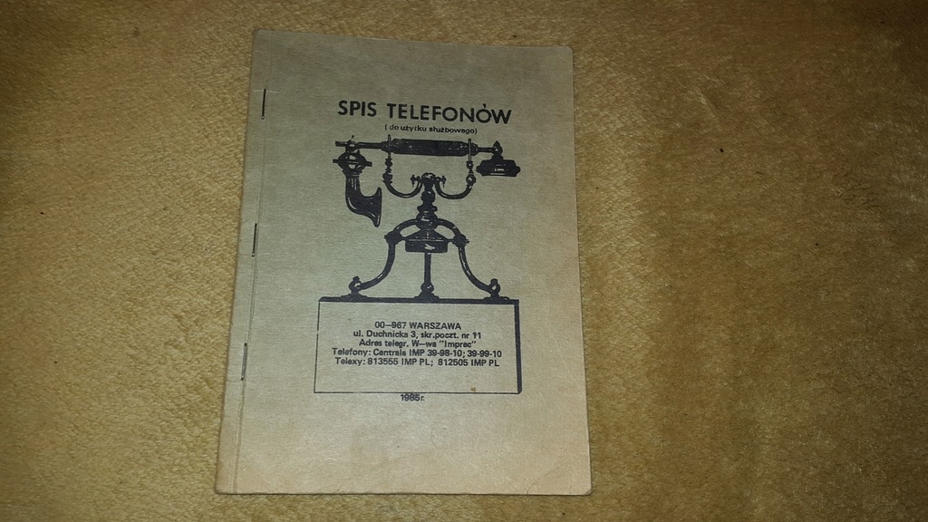 STRY SPIS TELEFONÓW INSTYTUT MECHANIKI PRECYZYJNEJ