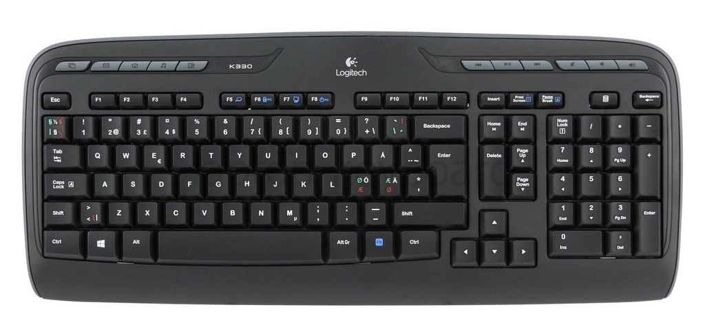 Logitech k330 клавиатура как подключить