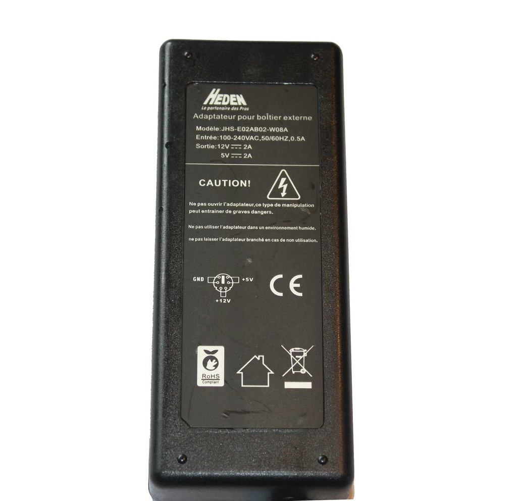 Zasilacz do dysków 12V 2A 5V 2A 6 pin JHS
