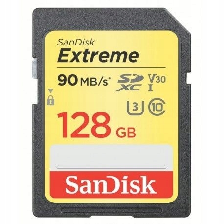 SanDisk Extreme SDXC 128GB 90/60 MB/s V30 UHS-I U3