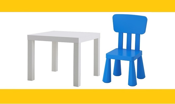 IKEA stolik LACK + Krzesełko MAMMUT mamut GRATISY