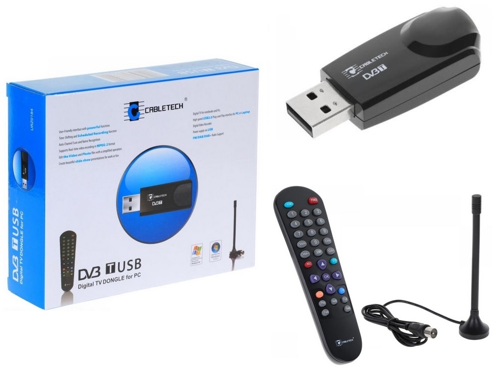 TUNER DVBT TV USB KARTA PC PILOT ANTENA STEROWNIKI