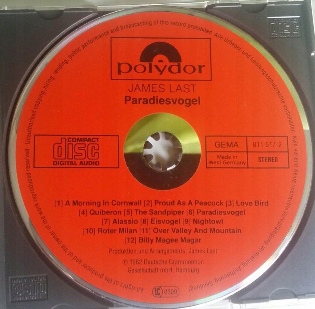 James Last - Paradiesvogel, polydor red face cd