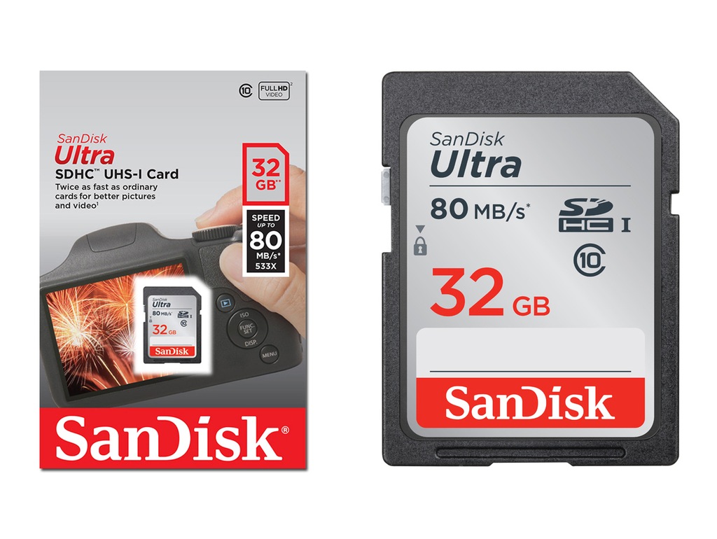 KARTA PAMIĘCI SANDISK SDHC 32GB ULTRA 80MB/s C10