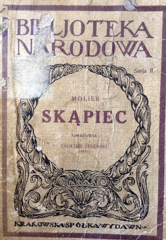 Antyk Molier Skąpiec 1923