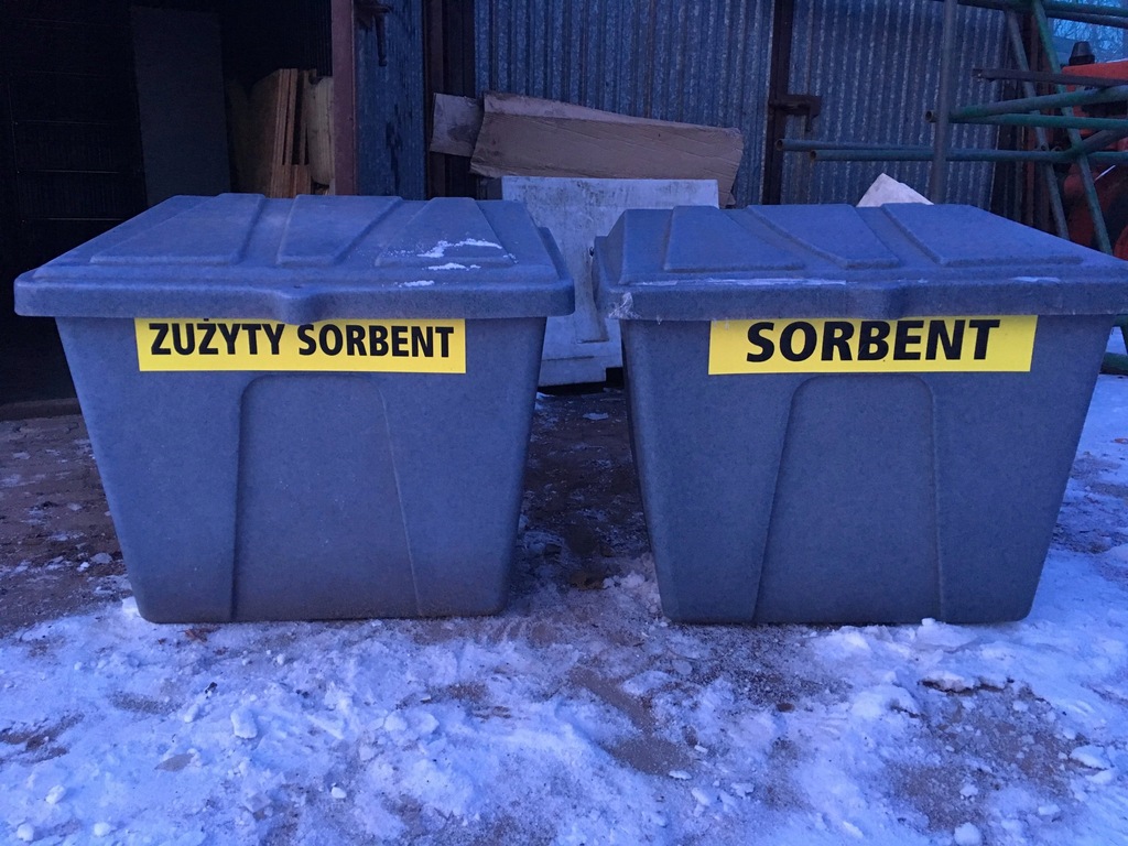 Pojemnik na sorbent i zużyty sorbent - komplet