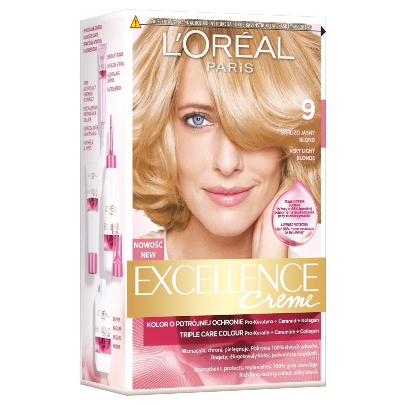 L'oreal fabra Excellence bardzo jasny blond 9