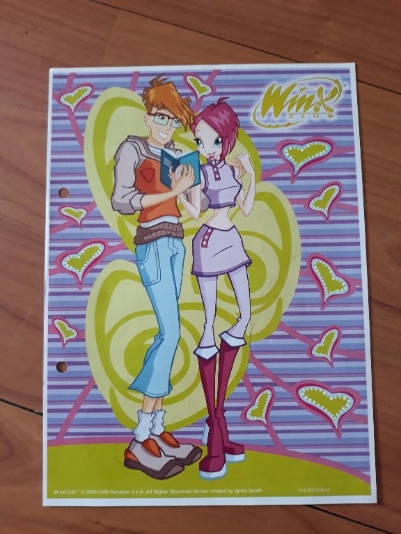 wkłady do segregatora karteczki WINX duże różne