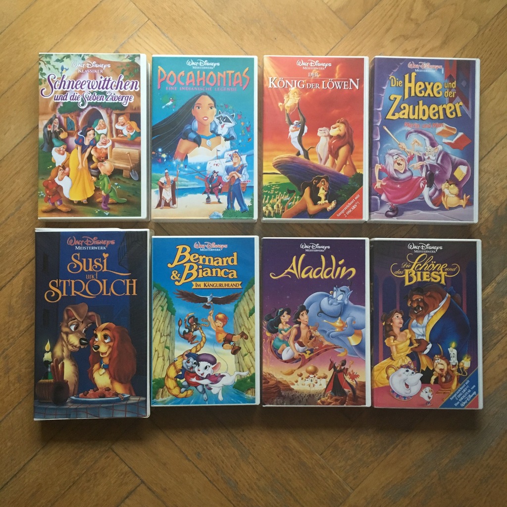 Bajki Disney - kasety VHS niemieckie