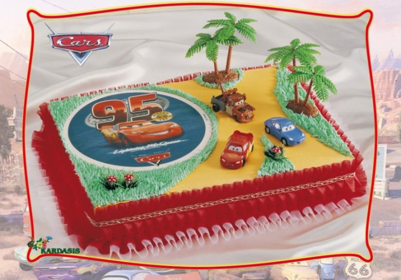 Zestaw do dekoracji tortu: Cars, Auta - 3 zabawki