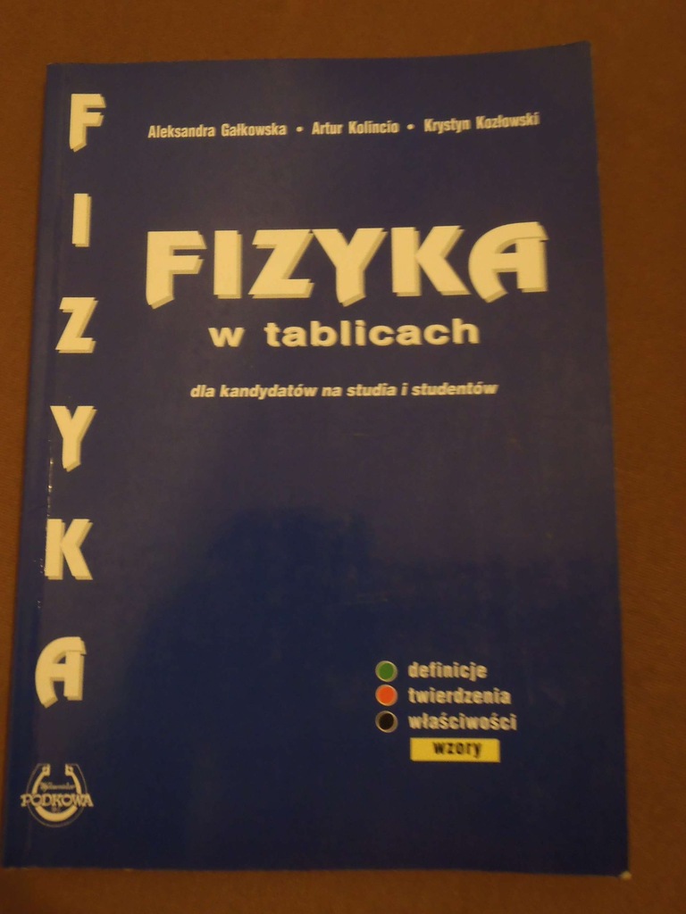 Fizyka w tablicach studia matura Gałkowska