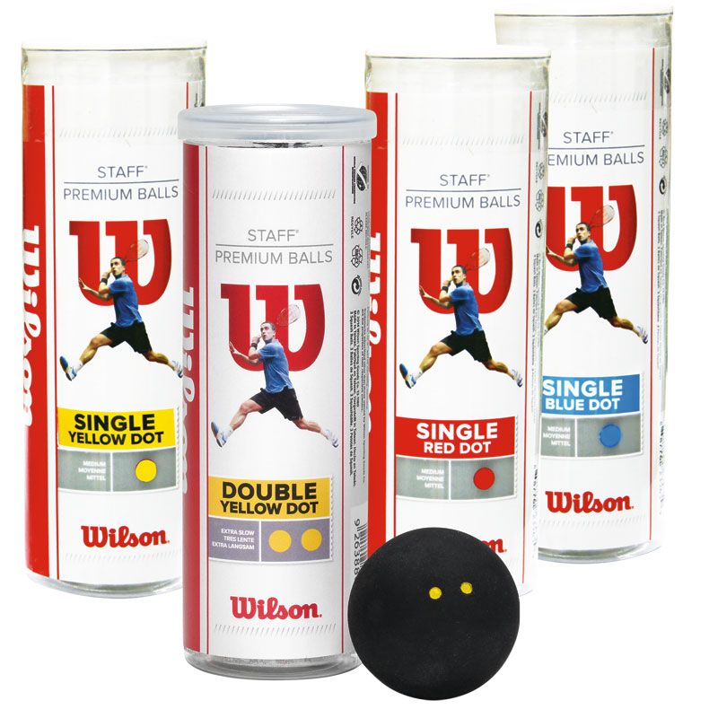 Piłka squash WILSON 3-Pak TUBA Single Red Dot