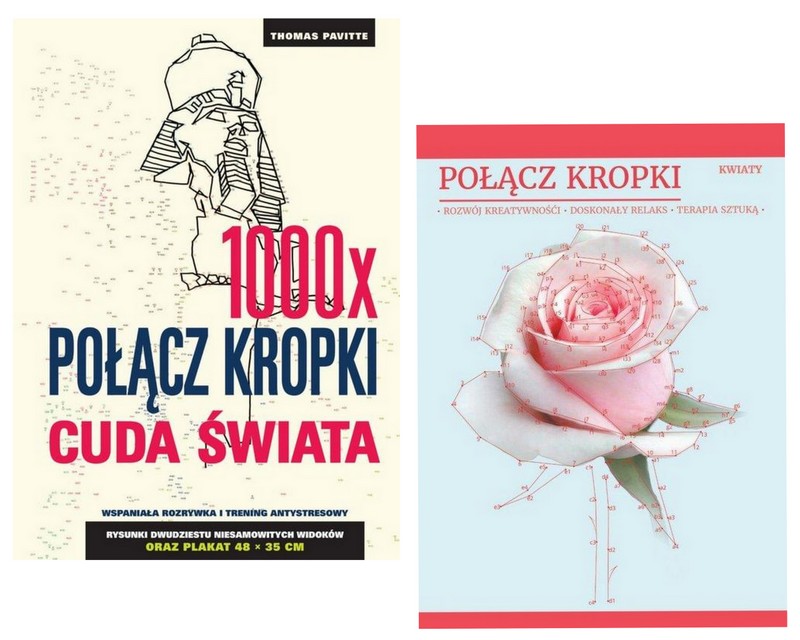 Połącz kropki Kwiaty + Cuda świata połącz kropki