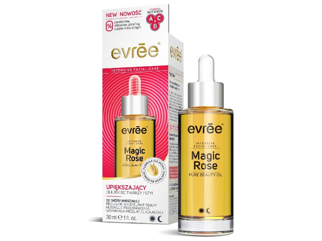 Evree Magic Rose 30+ Olejek do twarzy i szyi 30ml