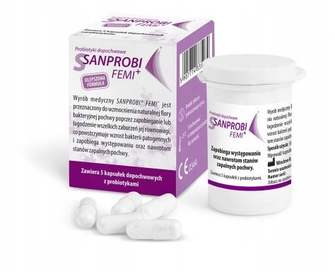 SANPROBI FEMI+ 5 kapsułek dopochwowych - mass-zone