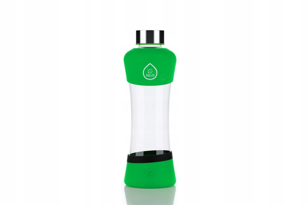 EQUA Ekologiczna szklana butelka wodę Active Zielo