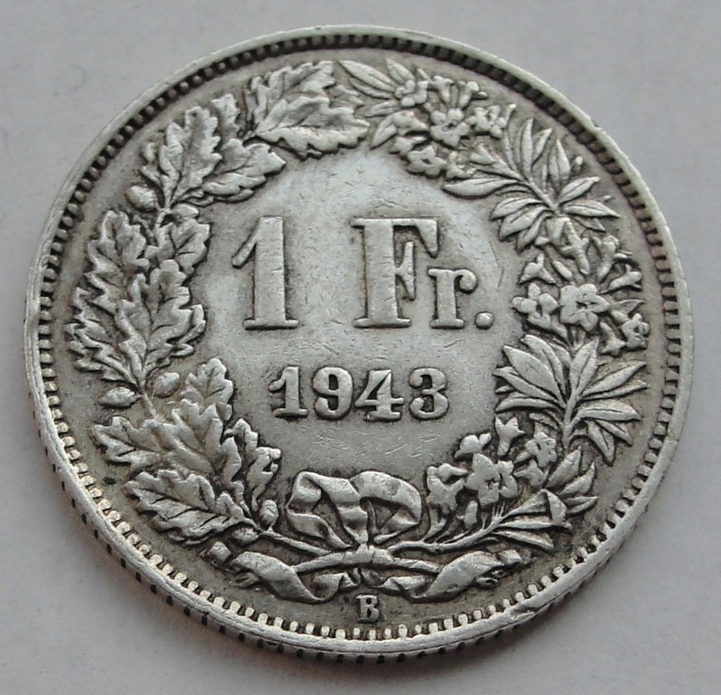 Szwajcaria - 1 Frank 1943 B, srebro