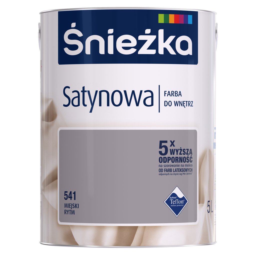 FARBA SATYNOWA  541 MIEJSKI RYTM 5L ŚNIEŻKA