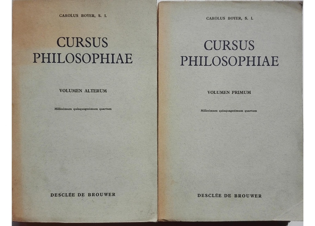 BOYER CURSUS PHILOSOPHIAE 2 tomy łacina