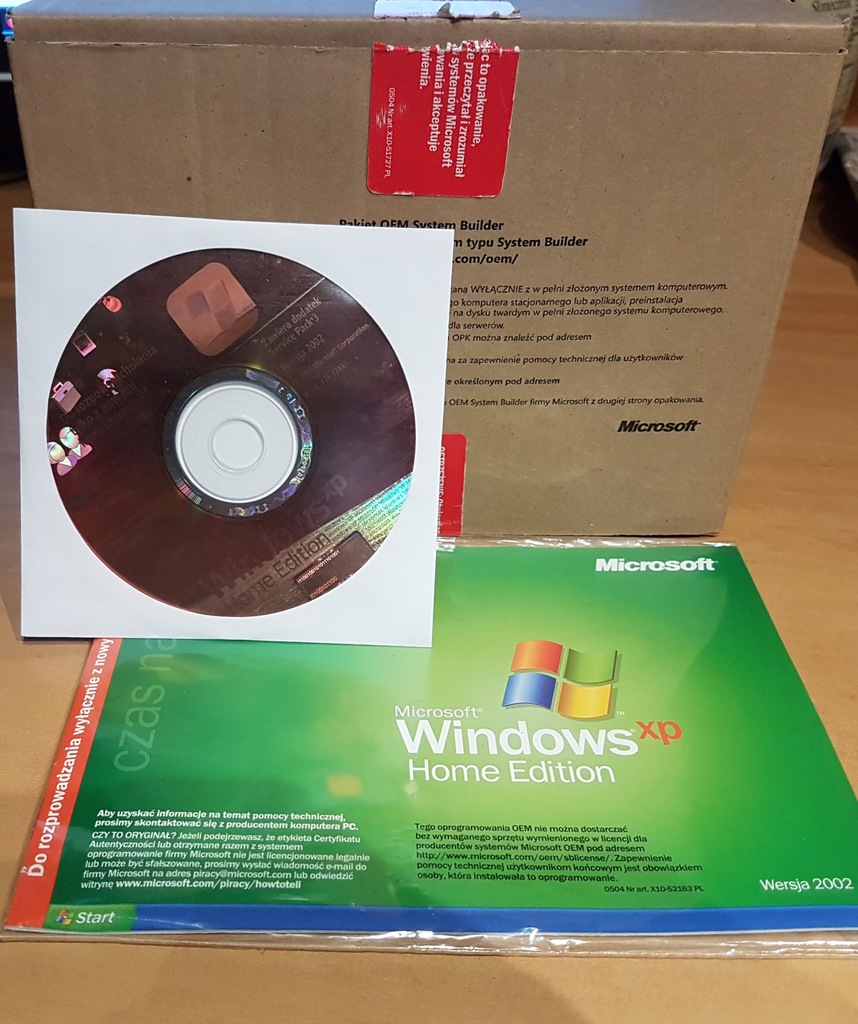 Windows XP Home Edition SP3 PL OEM Komplet
