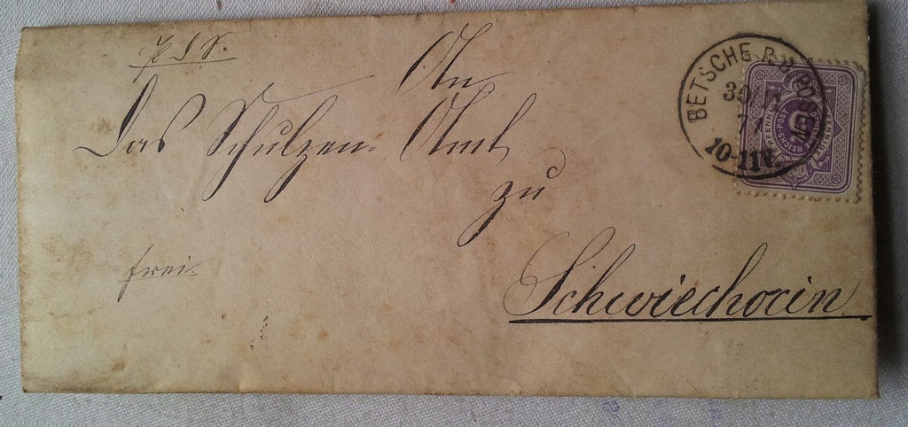 1877 Betsche Pszczew Świechocin Pieczęć sołtysa