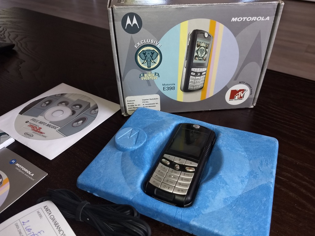 MOTOROLA E398 ROKR Komplet fabryczny